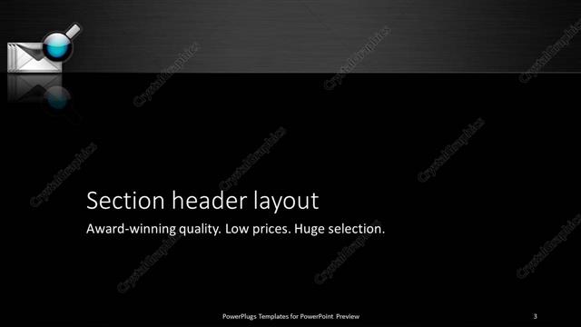 Section Header presentation slide layout
