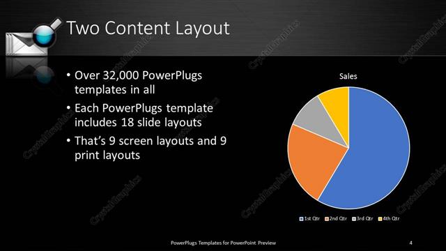 Two Content presentation slide layout