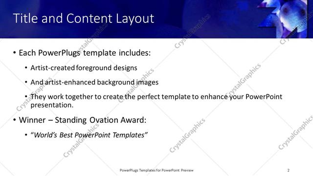 Title and Content presentation slide layout