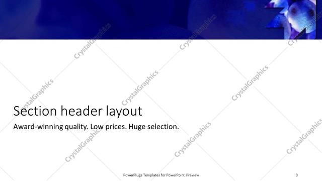 Section Header presentation slide layout