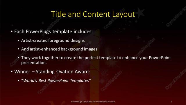 Title and Content presentation slide layout