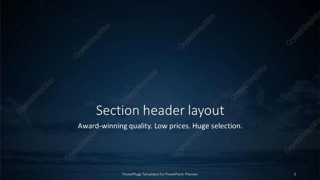 Section Header presentation slide layout
