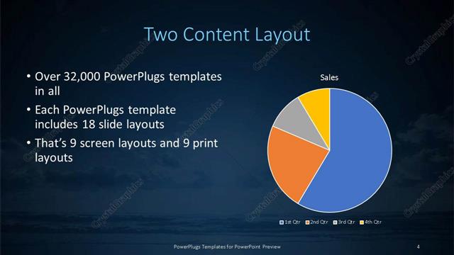 Two Content presentation slide layout