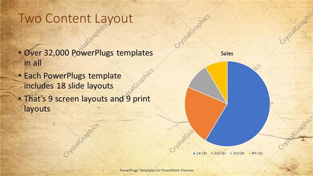 Two Content presentation slide layout