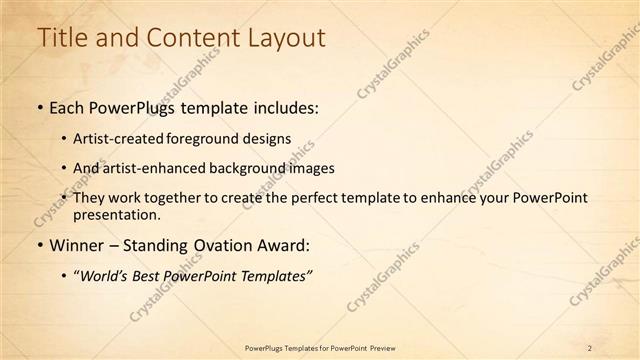 Title and Content presentation slide layout