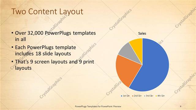 Two Content presentation slide layout