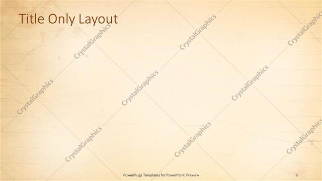 Title Only presentation slide layout