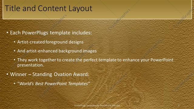 Title and Content presentation slide layout
