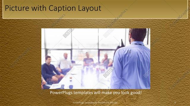 Picture with Caption presentation slide layout