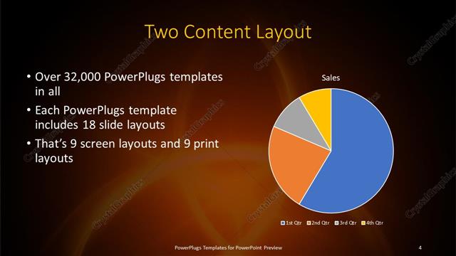 Two Content presentation slide layout