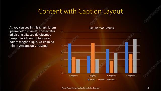 Content with Caption presentation slide layout