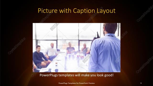 Picture with Caption presentation slide layout