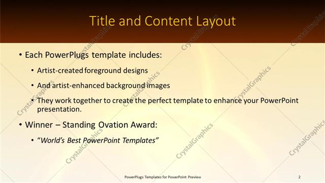 Title and Content presentation slide layout