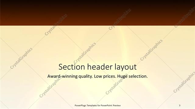 Section Header presentation slide layout