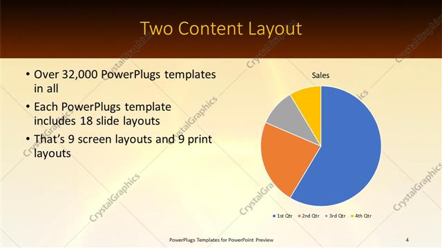 Two Content presentation slide layout