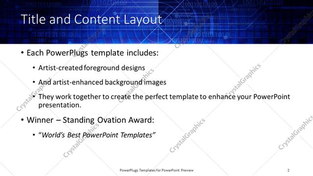 Title and Content presentation slide layout