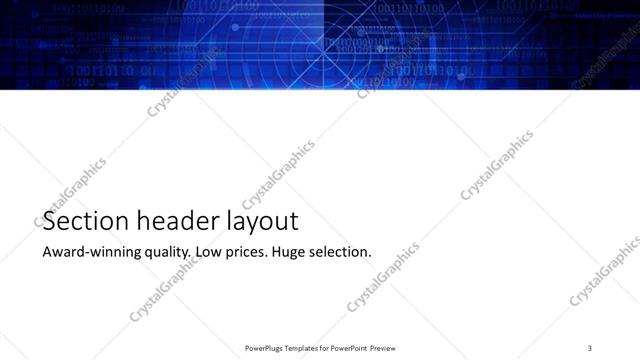 Section Header presentation slide layout