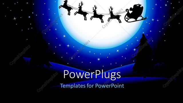  Presentation with santa - A representation of Santa travelling towards Earth