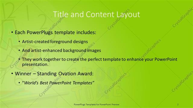Title and Content presentation slide layout