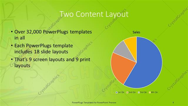 Two Content presentation slide layout