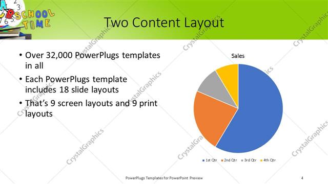 Two Content presentation slide layout