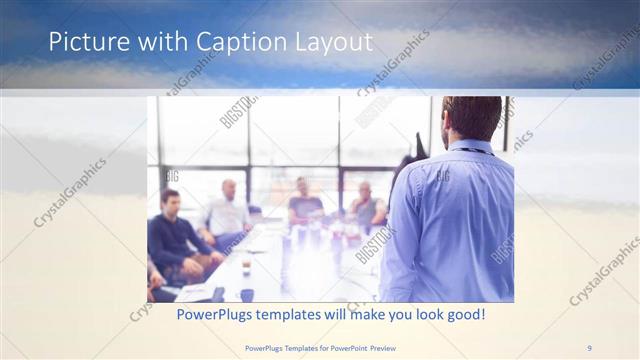 Picture with Caption presentation slide layout