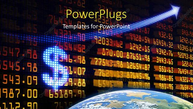  Presentation with stock exchange - The representation of stock exchange with a globe