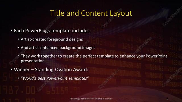 Title and Content presentation slide layout