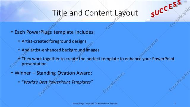 Title and Content presentation slide layout