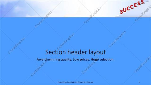 Section Header presentation slide layout