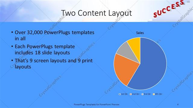 Two Content presentation slide layout