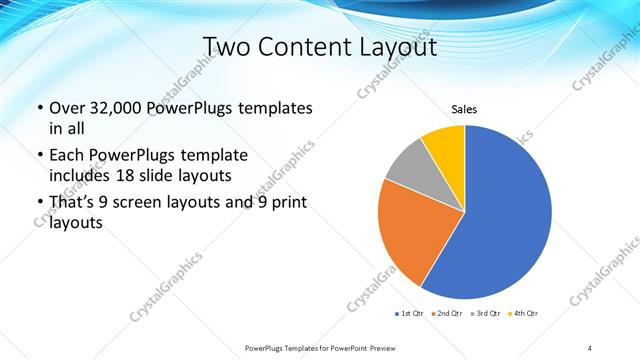 Two Content presentation slide layout