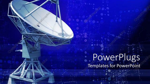  Presentation with telescope - A representation of a telescope with digital background