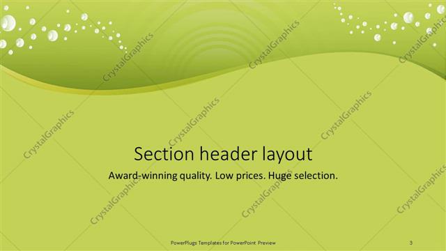 Section Header presentation slide layout