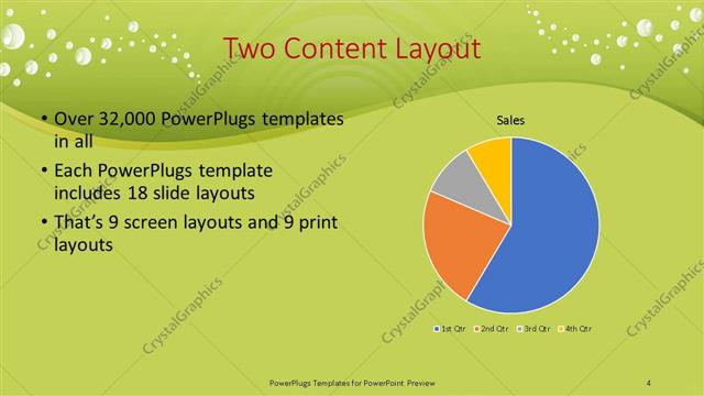 Two Content presentation slide layout