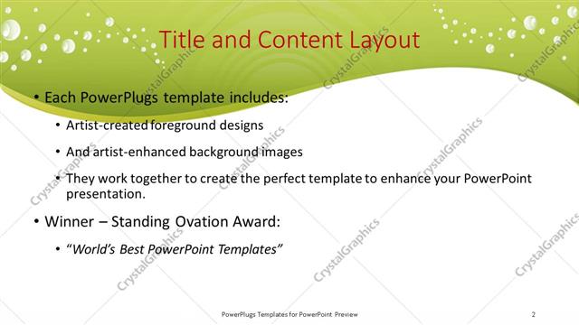 Title and Content presentation slide layout