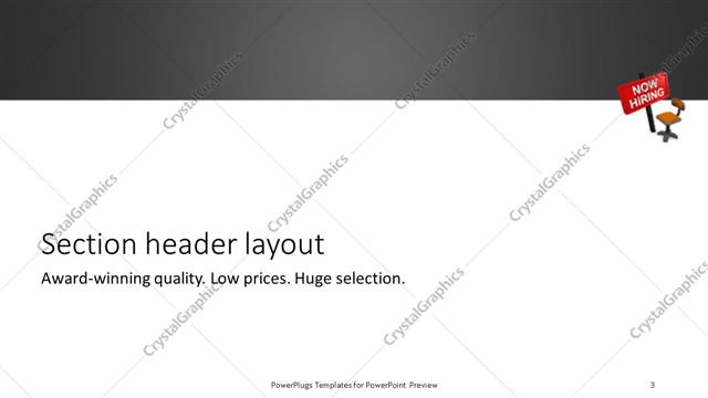 Section Header presentation slide layout