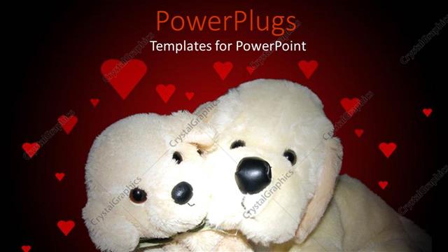  Presentation with valentine - A representation of valentine's day with hearts in the background