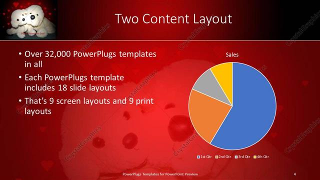 Two Content presentation slide layout