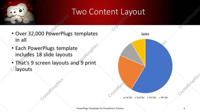 Two Content presentation slide layout