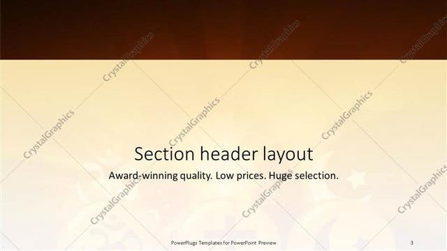 Section Header presentation slide layout