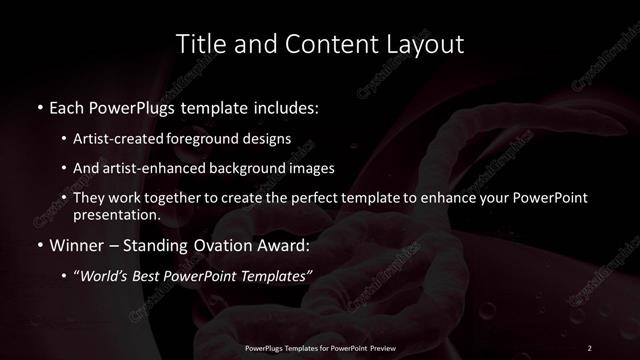Title and Content presentation slide layout