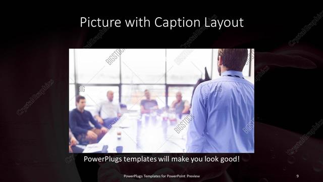 Picture with Caption presentation slide layout