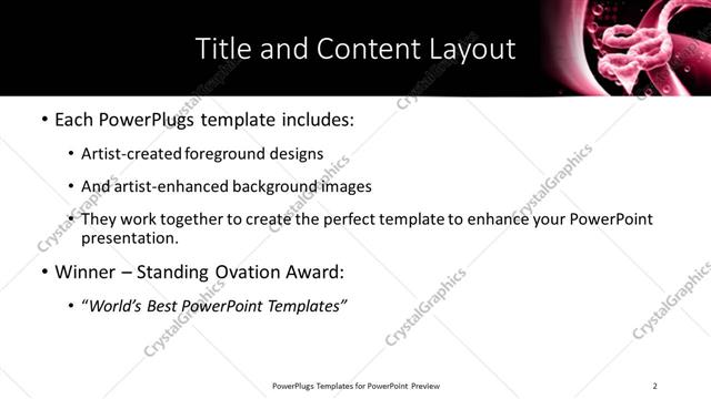 Title and Content presentation slide layout