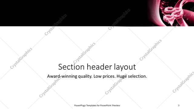 Section Header presentation slide layout