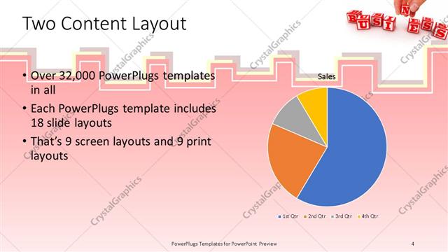 Two Content presentation slide layout