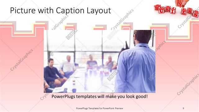 Picture with Caption presentation slide layout