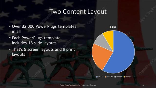 Two Content presentation slide layout