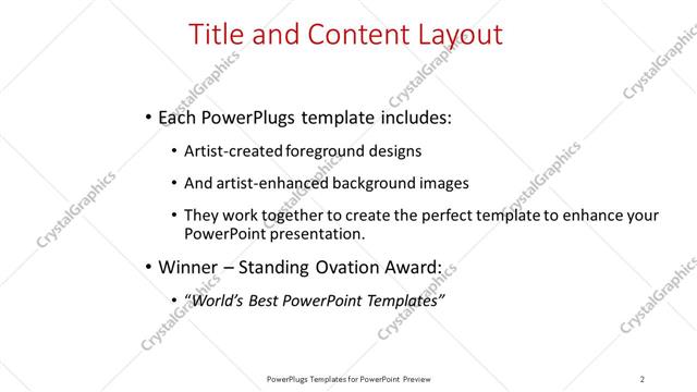 Title and Content presentation slide layout