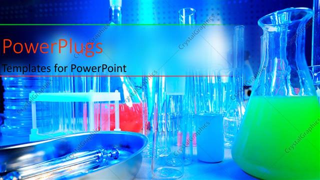  Presentation with medical equipment - Research laboratory with medical science equipment such as chemicals, test tubes